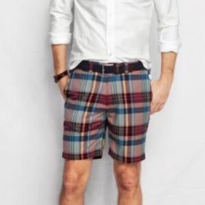 Land’s End Canvas Madras Bermuda Shorts NWT 30